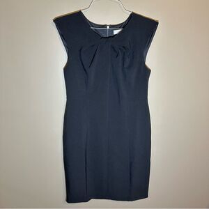 Lark & Ro Women's 12 Little Black Dress Sleeveless Sheath Stretch Twist Neckline